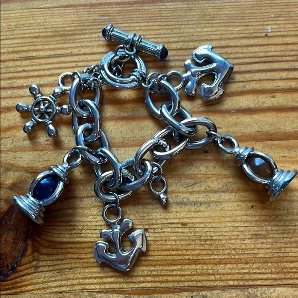 Silver Nautical Charm Bracelet - Picture 2 of 2